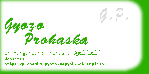 gyozo prohaska business card